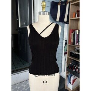 The Range Black Ribbed Tank Top Size Small